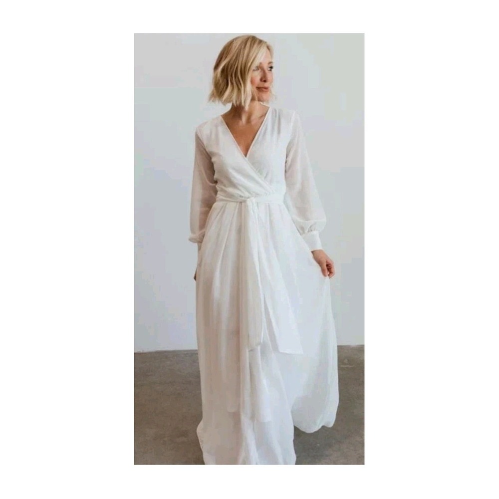 Women sz XXXL Long White Baltic Born Lydia‎ Maxi Dress Wedding Dress Boho Simple